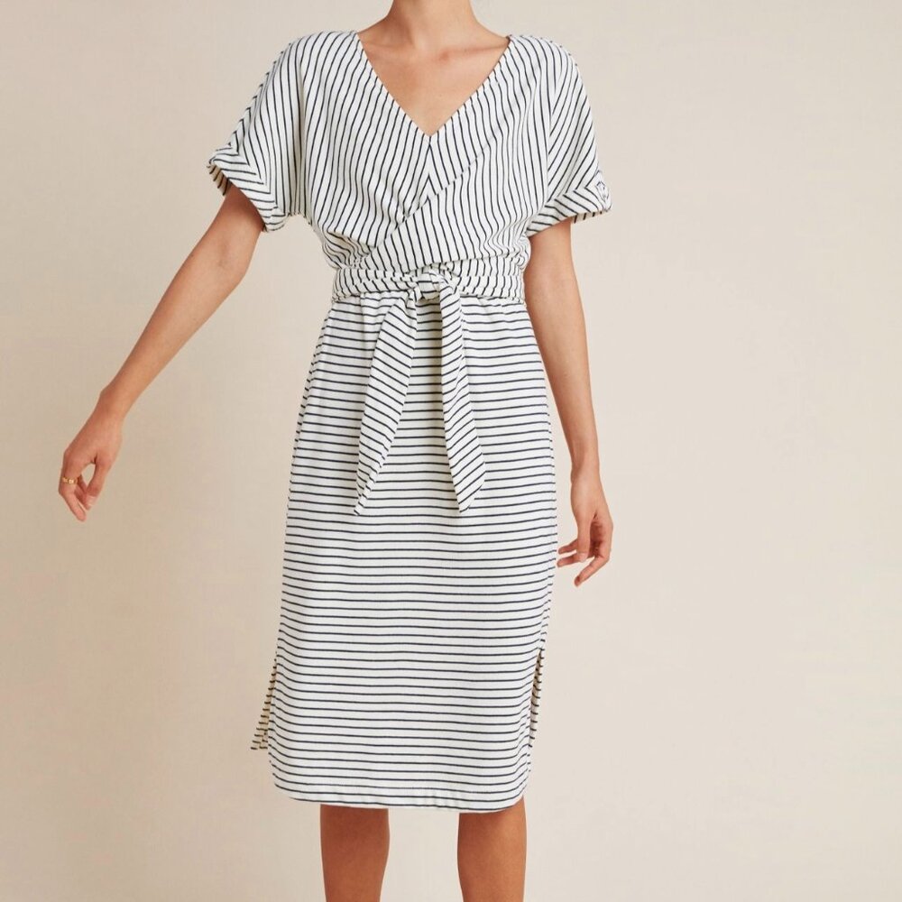 Saturday/Sunday x Anthropologie | Pazienza Mini Dress | Blue Stripe Casual Dress